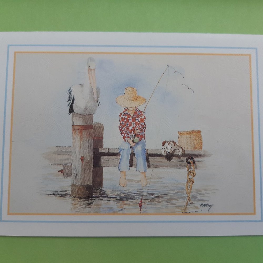 🛒5 for $20 "Fishing" Blank Card